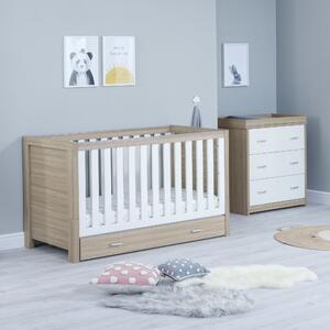 Babymore Luno 2 Piece Nursery Furniture Set White