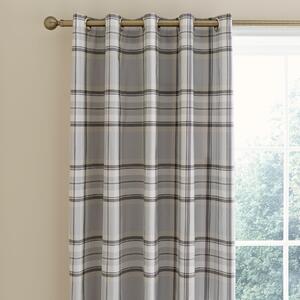 Piper Checked Blackout Eyelet Curtains