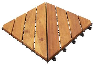 Decking Tiles 30 pcs Brown 30x30 cm Solid Wood Acacia