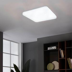 EGLO Frania-S 28cm LED Square Crystal Effect Wall and Ceiling Light White