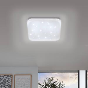 EGLO Frania-S 33cm LED Square Crystal Effect Wall and Ceiling Light White