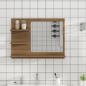 Bathroom Mirror Brown Oak 60x10.5x45 cm Engineered Wood