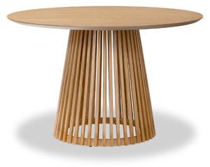 Shorwell Oak Slatted Round Dining Table | Roseland