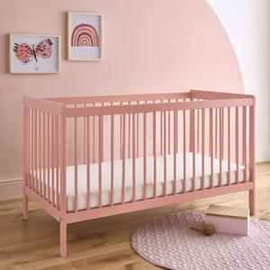 CuddleCo Nola Cot Bed, Painted Pine Pink