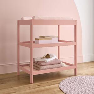 CuddleCo Nola Open Changing Unit, Painted Pine Pink