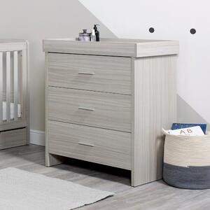 Ickle Bubba Pembrey 3 Drawer Chest & Changing Unit Grey