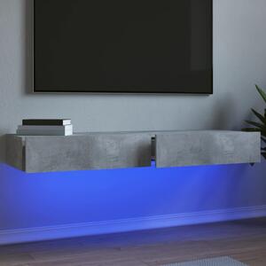 TV Cabinets with LED Lights 2 pcs Concrete Grey 60x35x15.5 cm