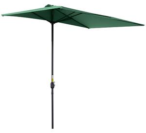 Outsunny Waterproof Semi-Circular Balcony Sunshade: Crank Handle, 2.3m Span, Verdant Green (Base Excluded) Aosom UK