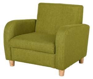 HOMCOM Children Armchair Mini Sofa Wood Frame Anti-Slip Legs High Back, Cat Scratch Resistant Aosom UK