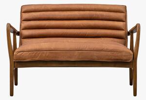Scott Two-Seater Leather Sofa in Vintage Brown