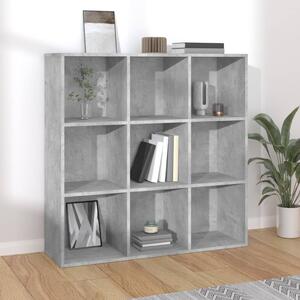 Book Cabinet Concrete Grey 98x29x97.5 cm Engineered Wood