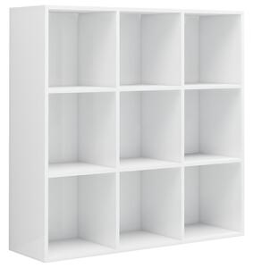 Book Cabinet High Gloss White 98x29x97.5 cm Engineered Wood