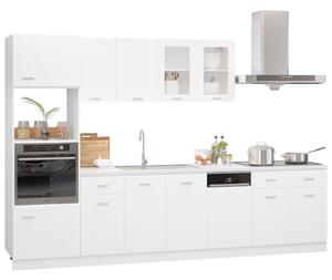 7 Piece Kitchen Cabinet Set White Engineered Wood