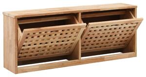 Shoe Storage Bench 94x20x38 cm Solid Walnut Wood