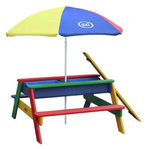 AXI Sand and Water Picnic Table Nick with Umbrella Rainbow