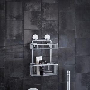 Kleine Wolke Double Shower Rack Rectangular Rocco Aluminium