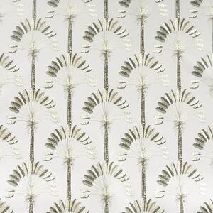 DUTCH WALLCOVERINGS Wallpaper Palm Palace Cream and Gold