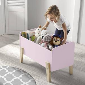 Vipack Kids Toy Box Kiddy Wood Old Pink