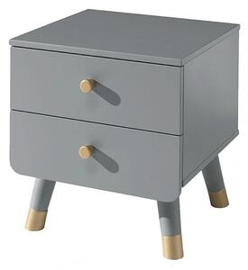Vipack Nightstand Billy 2-drawer Wood Timeless Grey