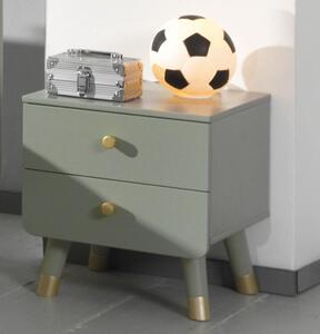 Vipack Nightstand Billy 2-drawer Wood Olive Green