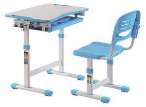 Vipack Adjustable Kids Desk Comfortline 201 with Chair Blue and White