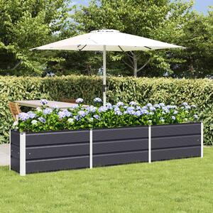 Modenza 240 x 45cm Garden Steel Planter In Anthracite