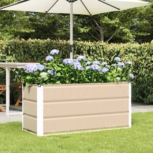 Modenza 100 x 45cm Garden Steel Planter In Ivory