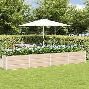 Modenza 320 x 45cm Garden Steel Planter In Ivory
