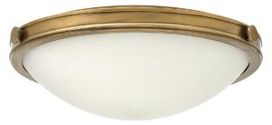 HK-COLLIER-F-M Collier Medium Flush Ceiling Light In Heritage Brass, Diameter 483mm