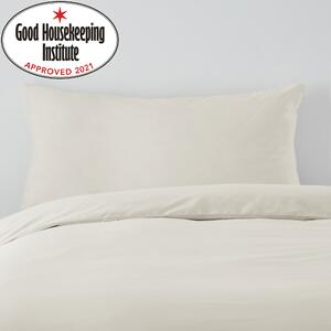 Non Iron Plain Dye Ivory Bolster Pillowcase Ivory