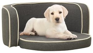 Foldable Dog Sofa Grey 76x71x30 cm Linen Washable Cushion