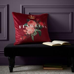 Bridgerton By Catherine Lansfield Flawless Floral Cushion Red