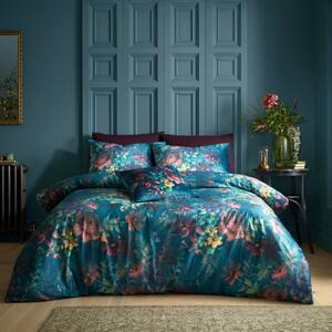 Bridgerton By Catherine Lansfield Romantic Floral Duvet Cover & Pillowcase Set Green