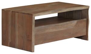 Coffee Table Solid Acacia Wood Live Edges 90x50x40 cm Grey