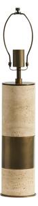 Aura Table Lamp Base, Travertine & Burnished Brass, Light - Andrew Martin