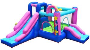 Costway Inflatable Bounce House with Slides and Mesh Protection