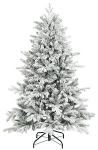 HOMCOM 5ft Flocked Christmas Tree with Hinged Realistic Tips, Wide Shape
