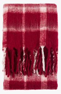 Timeless Tidings Check Mohair Throw in Red