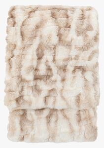 Winter Frost Ruched Faux Fur Throw