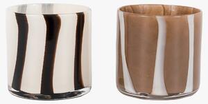 Arla Tealight Holder in White and Grey