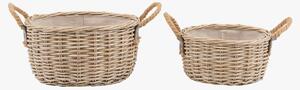 Vienna Round Basket in Natural, Set of 2