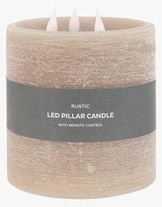 Homespun LED 3 Wick Candle in Warm Grey