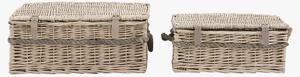 Cila Lidded Baskets in Natural, Set of 2
