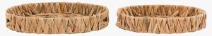 Feyre Woven Round Tray in Natural, Set of 2