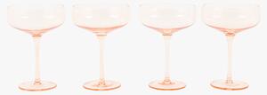 Lustre Coupe Glass in Amber, Set of 4