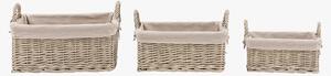 Ayla Lined Baskets in Natural, Set of 2