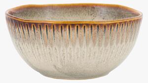 Farmhouse Ridged Bowl in Stone, Set of 4