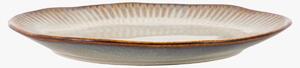 Farmhouse Ridged Dinner Plate in Stone, Set of 4