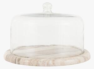 Pietra Cake Dome in Beige Marble