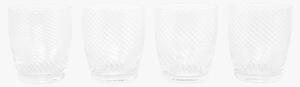Ridged Tumbler Glass in Clear, Set of 4